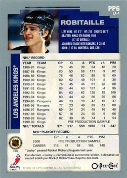 2000-01 O-Pee-Chee - Pre-Production #PP6 Luc Robitaille Back