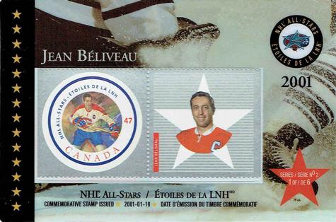 2001 Canada Post NHL All-Stars #1 Jean Beliveau Front