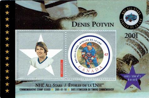 2001 Canada Post NHL All-Stars #4 Denis Potvin Front