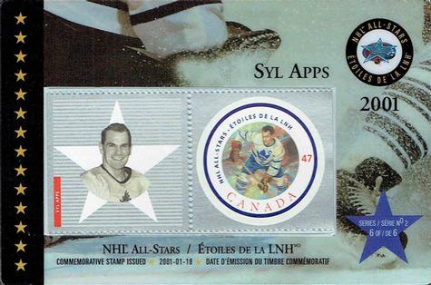 2001 Canada Post NHL All-Stars #6 Syl Apps Front