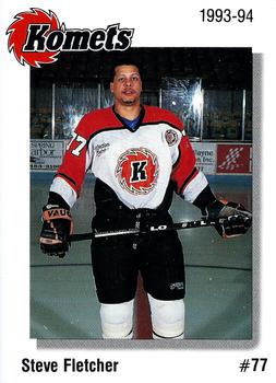 1993-94 Fort Wayne Komets (IHL) #NNO Steve Fletcher Front