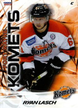 2012-13 Choice Fort Wayne Komets (ECHL) #22 Ryan Lasch Front