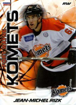 2012-13 Choice Fort Wayne Komets (ECHL) #26 Jean-Michel Rizk Front