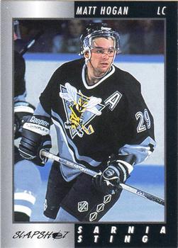 1994-95 Slapshot Sarnia Sting (OHL) #25 Matt Hogan Front