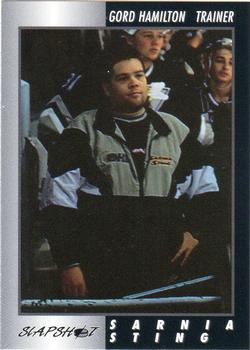 1994-95 Slapshot Sarnia Sting (OHL) #28 Gord Hamilton Front
