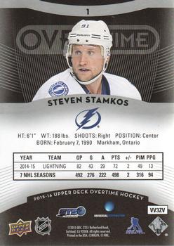 2015-16 Upper Deck Overtime #1 Steven Stamkos Back