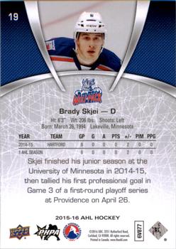 2015-16 Upper Deck AHL #19 Brady Skjei Back