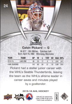 2015-16 Upper Deck AHL #24 Calvin Pickard Back