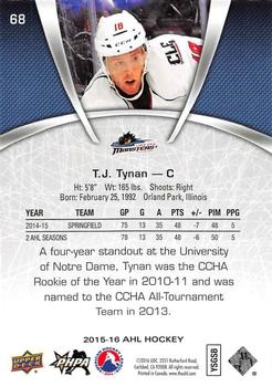 2015-16 Upper Deck AHL #68 T.J. Tynan Back