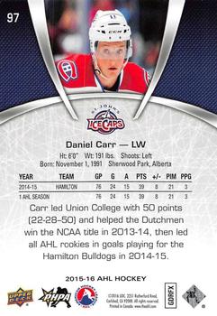 2015-16 Upper Deck AHL #97 Daniel Carr Back