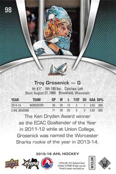 2015-16 Upper Deck AHL #98 Troy Grosenick Back