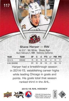 2015-16 Upper Deck AHL #117 Shane Harper Back