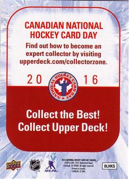 2016 Upper Deck National Hockey Card Day Canada #NNO Checklist Back