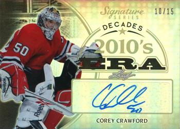 2015 Leaf Signature Series - Signature Decades - Gray #SD-CC1 Corey Crawford Front