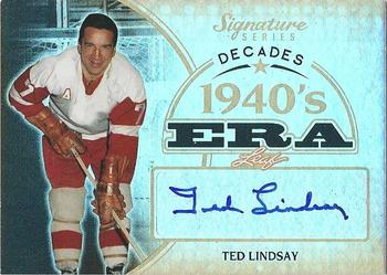 2015 Leaf Signature Series - Signature Decades - Gold #SD-TL1 Ted Lindsay Front