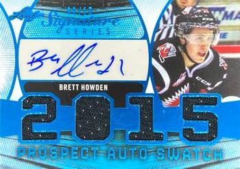 2015 Leaf Signature Series - Signature Prospect Jersey - Blue #PAJ-BH1 Brett Howden Front