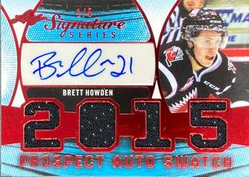 2015 Leaf Signature Series - Signature Prospect Jersey - Silver Prismatic #PAJ-BH1 Brett Howden Front