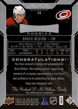 2015-16 Upper Deck Black #54 Brock McGinn Back