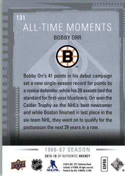 2015-16 SP Authentic #131 Bobby Orr Back