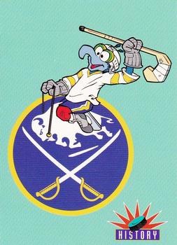 1994 Cardz Muppets Take the Ice #55 Buffalo Sabres Logo Front