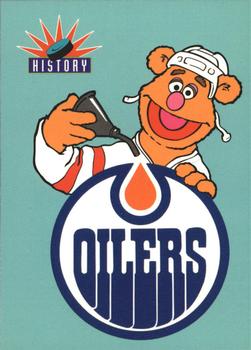 1994 Cardz Muppets Take the Ice #60 Edmonton Oilers Logo Front