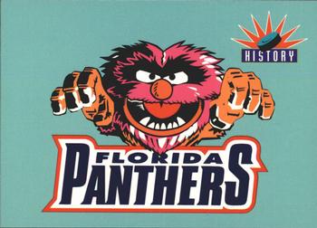 1994 Cardz Muppets Take the Ice #61 Florida Panthers Logo Front