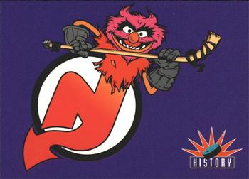 1994 Cardz Muppets Take the Ice #65 New Jersey Devils Logo Front