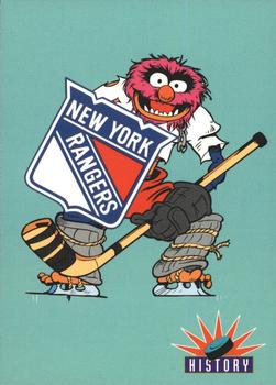 1994 Cardz Muppets Take the Ice #67 New York Rangers Logo Front