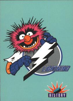 1994 Cardz Muppets Take the Ice #74 Tampa Bay Lightning Logo Front