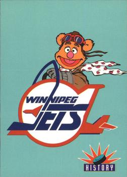 1994 Cardz Muppets Take the Ice #78 Jets Logo Front
