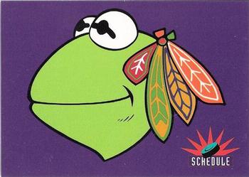 1994 Cardz Muppets Take the Ice #P3 Blackhawks Schedule Front