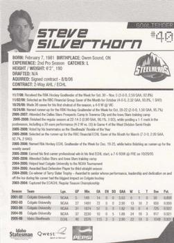 2006-07 Idaho Steelheads (ECHL) #23 Steve Silverthorn Back