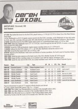 2006-07 Idaho Steelheads (ECHL) #24 Derek Laxdal Back