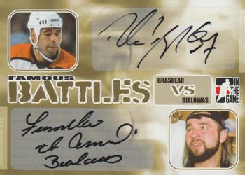 2005-06 In The Game Tough Customers - Famous Battles Double Autographs #BB Donald Brashear / Frank Bialowas Front