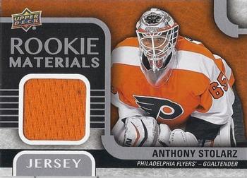 2015-16 Upper Deck - Rookie Materials #RM-AS Anthony Stolarz Front