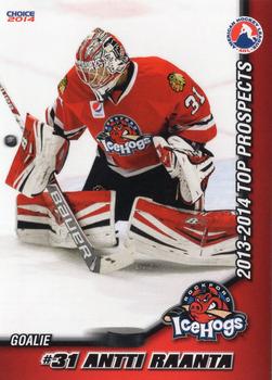 2013-14 Choice AHL Top Prospects #34 Antti Raanta Front