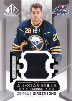 2015-16 SP Game Used - 2015 All-Star Skills Fabrics #AS-3 Zemgus Girgensons Front