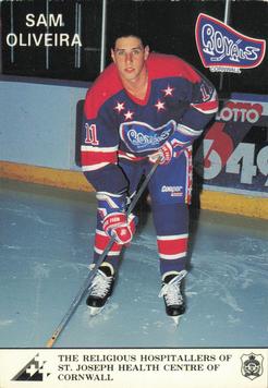 1991-92 Cornwall Royals (OHL) Police #9 Sam Oliveira Front