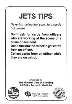 1988-89 Winnipeg Jets Police #NNO Dan Maloney Back