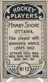 1911-12 Imperial Tobacco Hockey Players (C55) #12 Hamby Shore Back