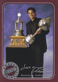 2002 Stadium Club Award Winners #AW1 Jose Theodore Front