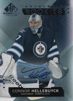 2015-16 SP Game Used - Blue Autographs #163 Connor Hellebuyck Front