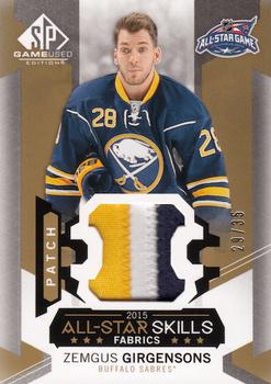 2015-16 SP Game Used - 2015 All-Star Skills Fabrics Patch #AS-3 Zemgus Girgensons Front