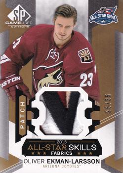 2015-16 SP Game Used - 2015 All-Star Skills Fabrics Patch #AS-33 Oliver Ekman-Larsson Front