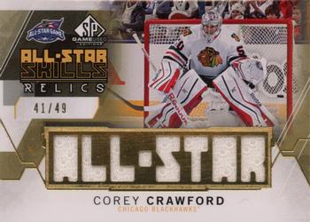 2015-16 SP Game Used - 2015 All-Star Skills Relics Gold #AS-CC Corey Crawford Front