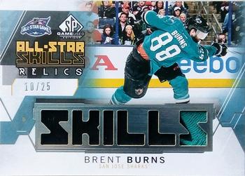 2015-16 SP Game Used - 2015 All-Star Skills Relics Platinum Blue Patch #AS-BB Brent Burns Front
