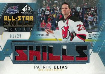 2015-16 SP Game Used - 2015 All-Star Skills Relics Platinum Blue Patch #AS-PE Patrik Elias Front