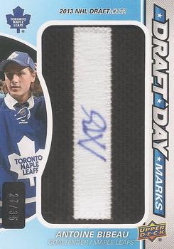 2015-16 SP Game Used - Draft Day Marks Manufactured Letters Rookies #DDM-AB Antoine Bibeau Front