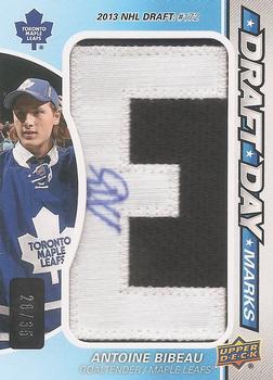 2015-16 SP Game Used - Draft Day Marks Manufactured Letters Rookies #DDM-AB Antoine Bibeau Front