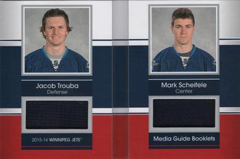 2015-16 SP Game Used - Media Guide Booklets #MG-ST Jacob Trouba / Mark Scheifele Front